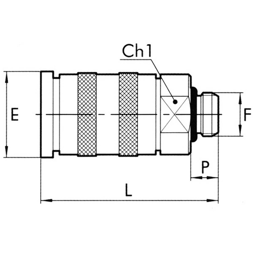 Technische Zeichnung von Kugelkupplung - METAL WORK Serie 200 (STANDARD) 100
